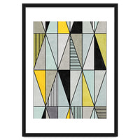 Colorful Concrete Triangles - Yellow, Blue, Grey