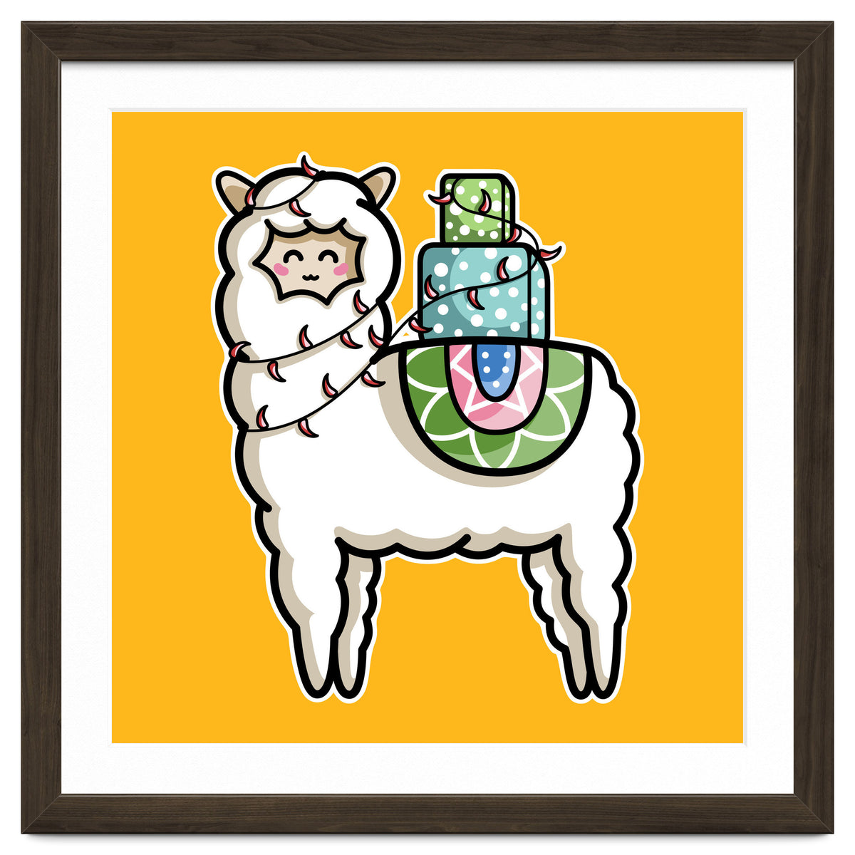Kawaii Cute Gift Carrying Llama