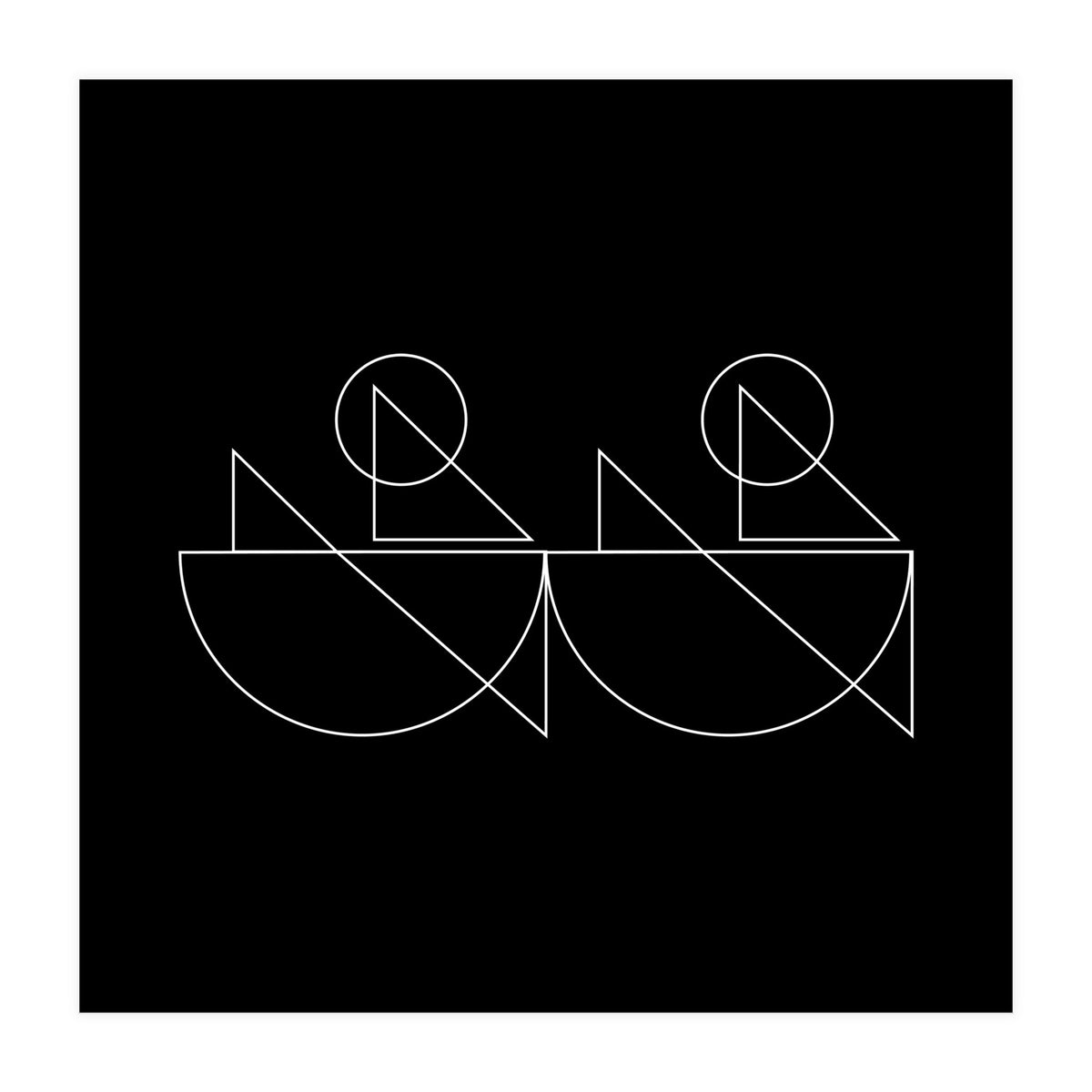 Kayakers | modern geometric (Print Only)