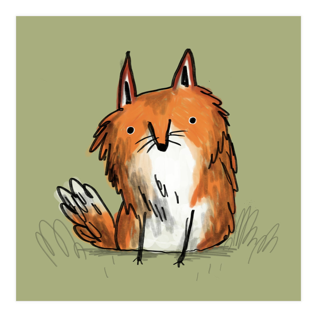 Scraggly Fox (Print Only)