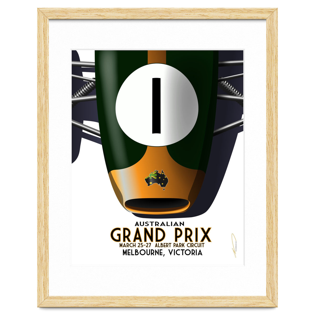 Australian Grand Prix Art Deco poster