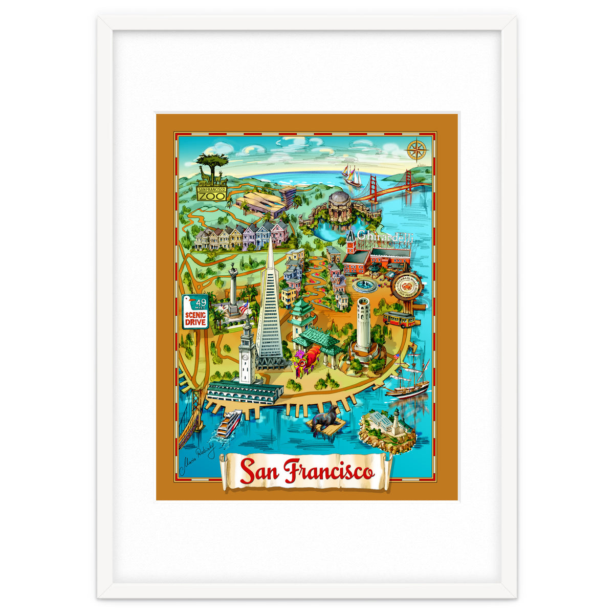 San Francisco Map Illustration