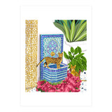 Royal Bengal Cats | Palace Pets & Architecture Building | Exotic Travel Urban Jungle Terrazzo Tiles (Print Only) thumbnail