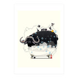 Buffalo in the Bath, Funny Bathroom Humour (Print Only) thumbnail