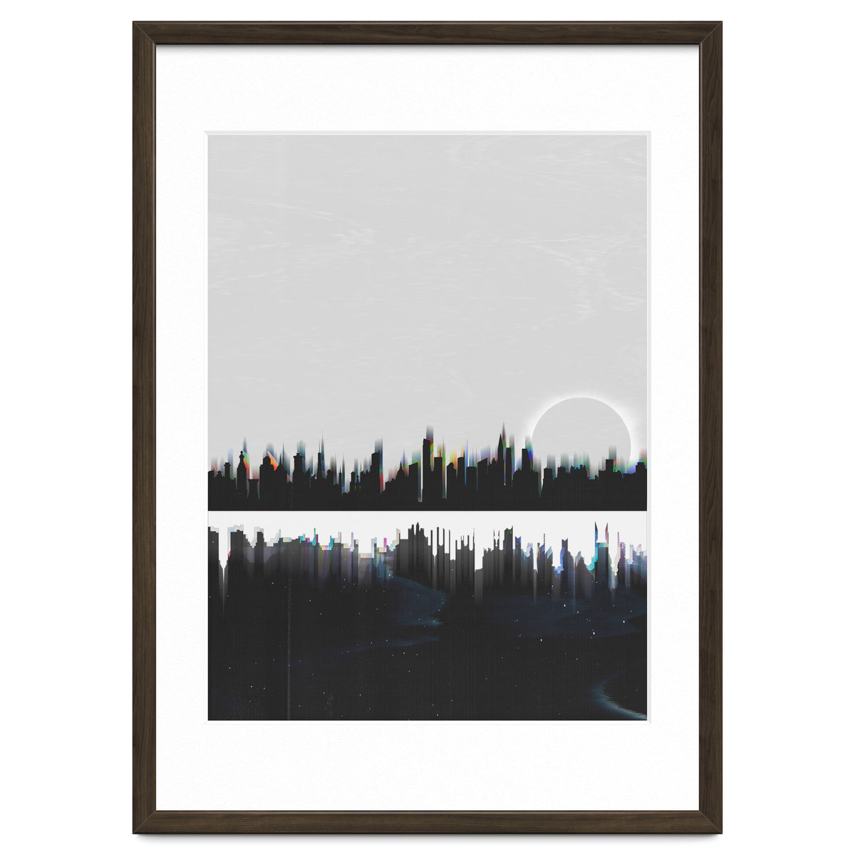 Black and white city