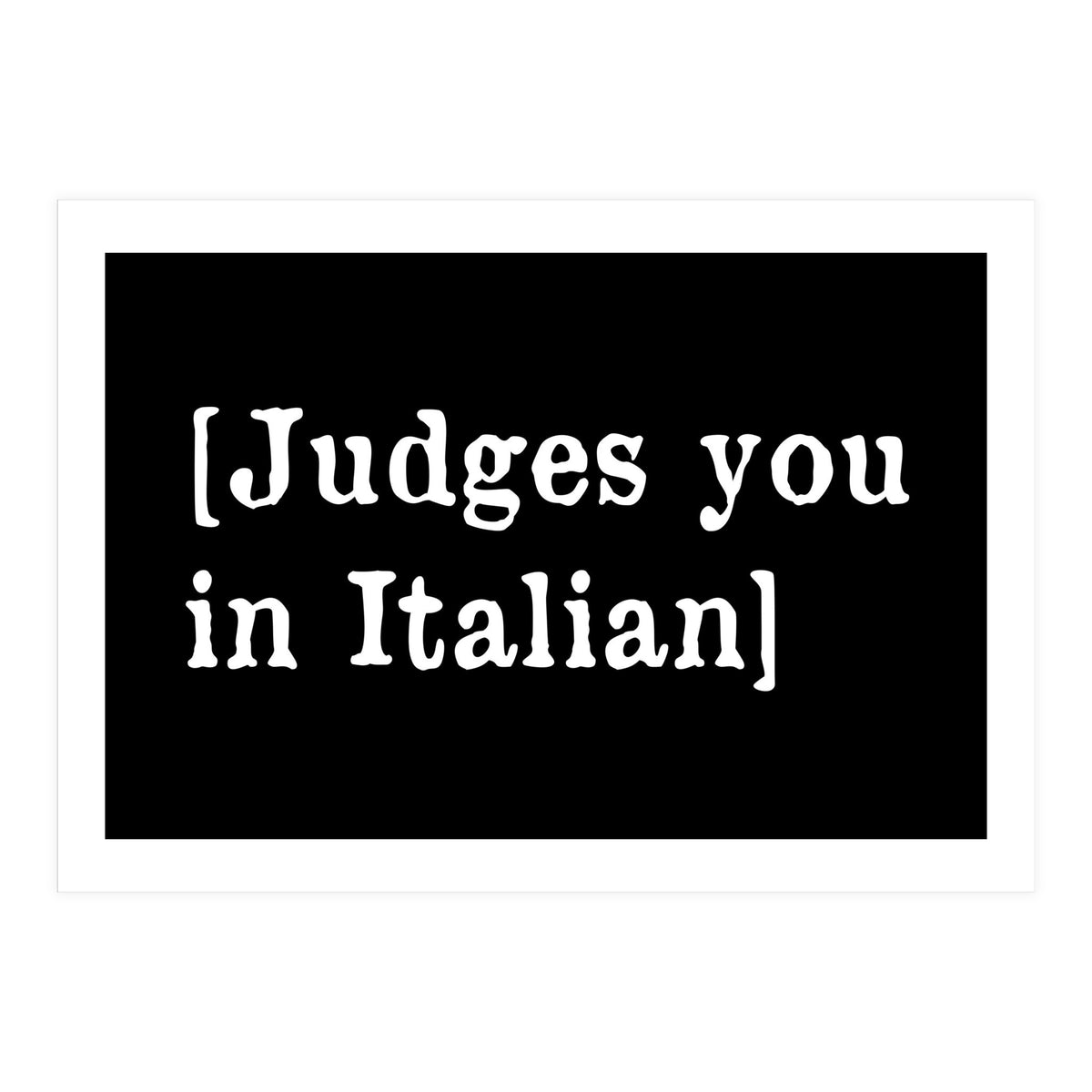 Judges You In Italian (Print Only)