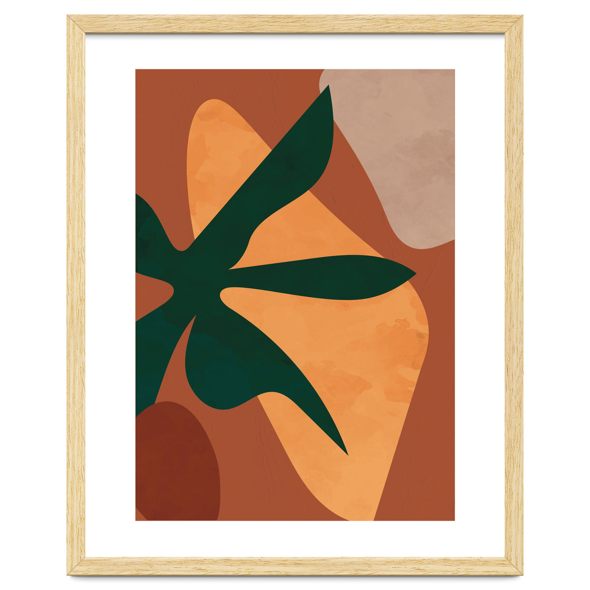 Abstract Bohemian Terracotta Plant