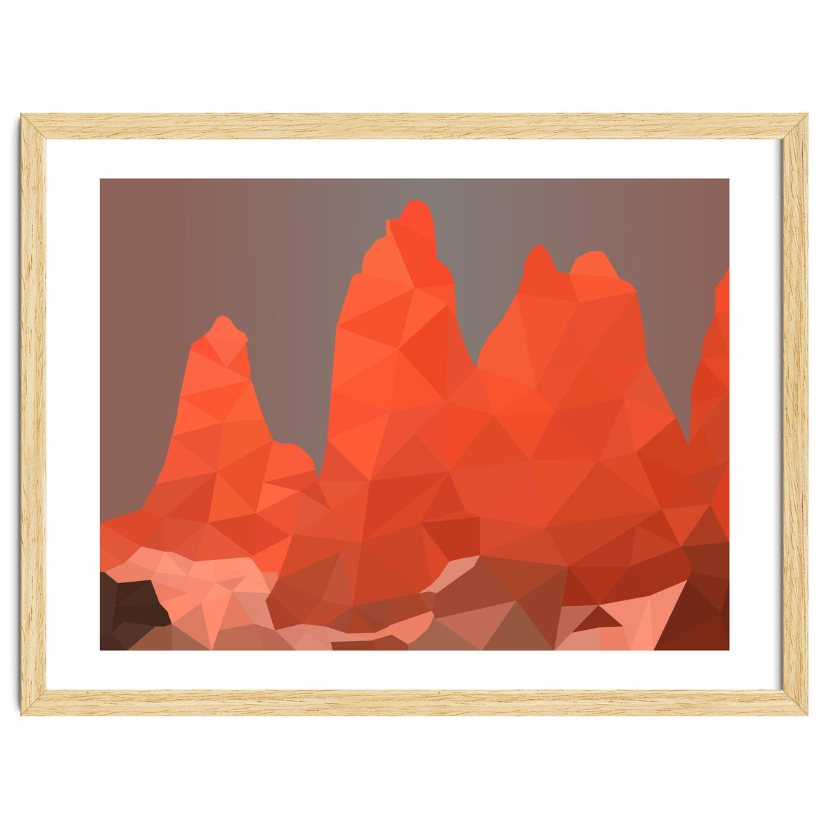 Torres Del Paine National Park Low Poly Art