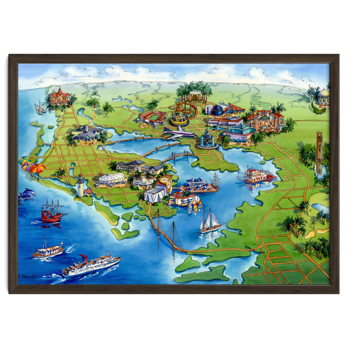 Tampa Bay Illustrated Map