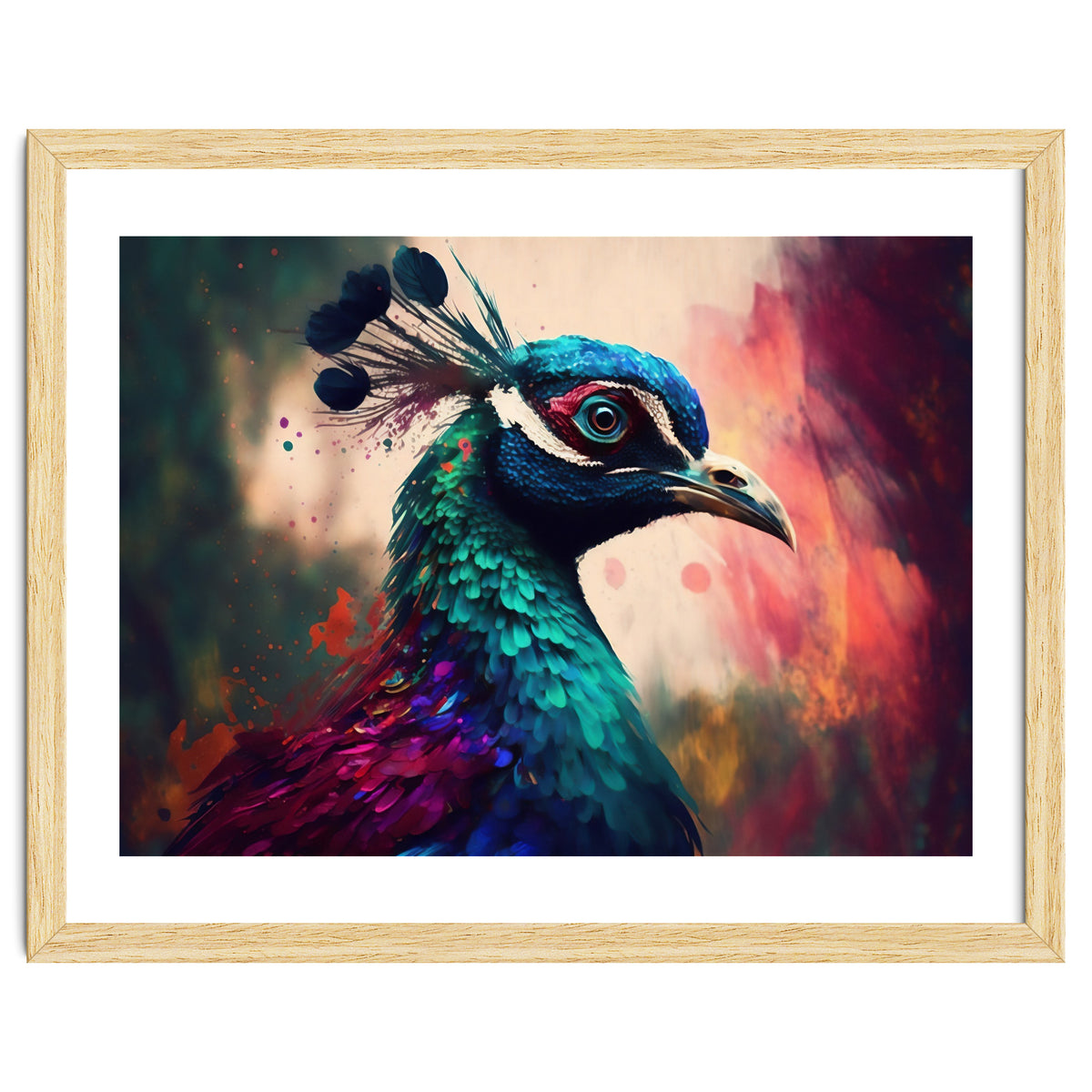 Peacock Bright Modern Painting