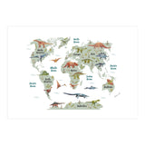 Dinosaur World Map  (Print Only) thumbnail