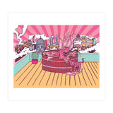 Strawberry Tigers Rooftop Jacuzzis Abbeydale Brewery x Lewy  12.4% ABV Strawberry, Chocolate, Smoked, Cherry Wood-chipped, Imperial Dessert Stout.  (Print Only) thumbnail