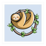 Kawaii Cute Sloth Circle (Print Only) thumbnail