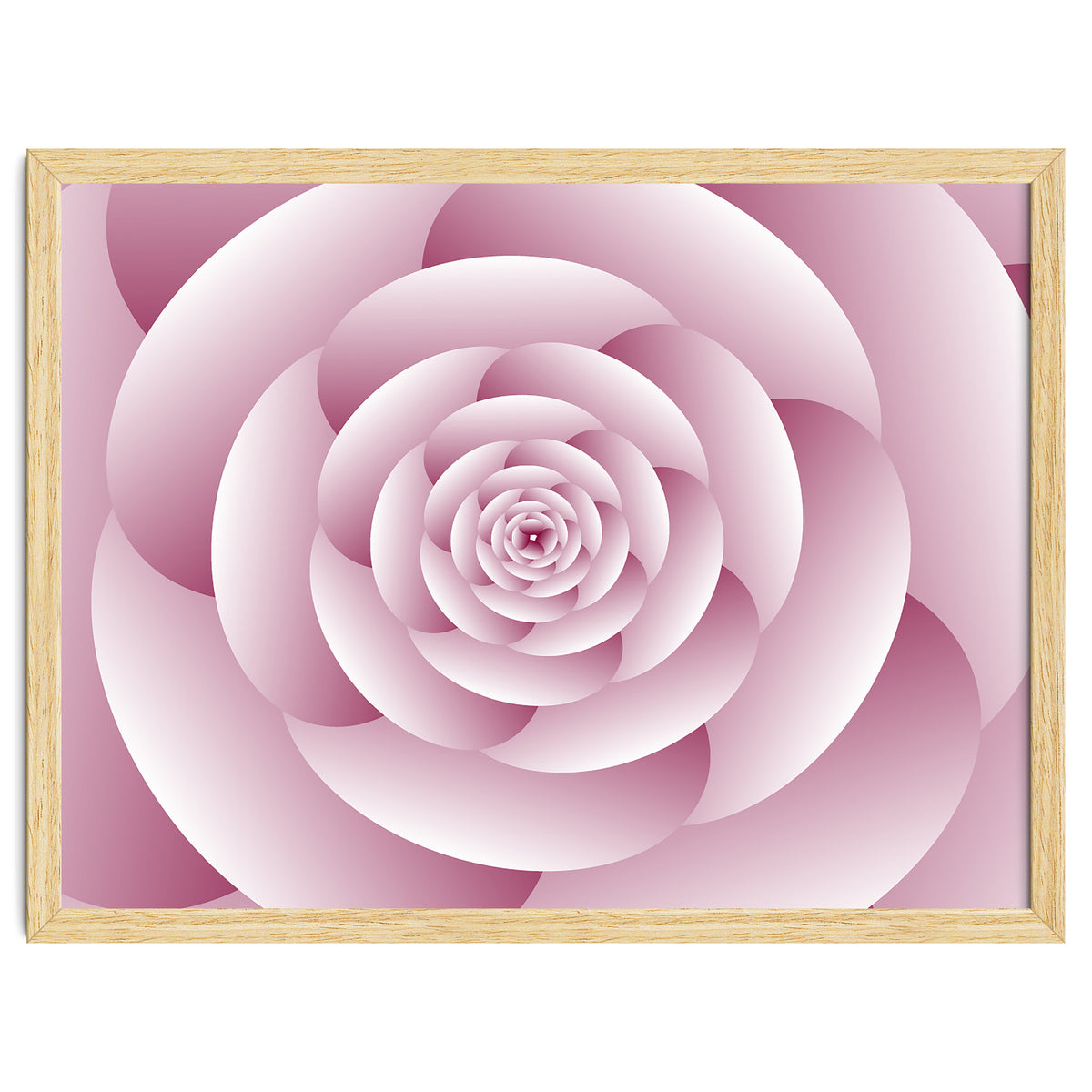 Abstract Rose Spiral 3D Art