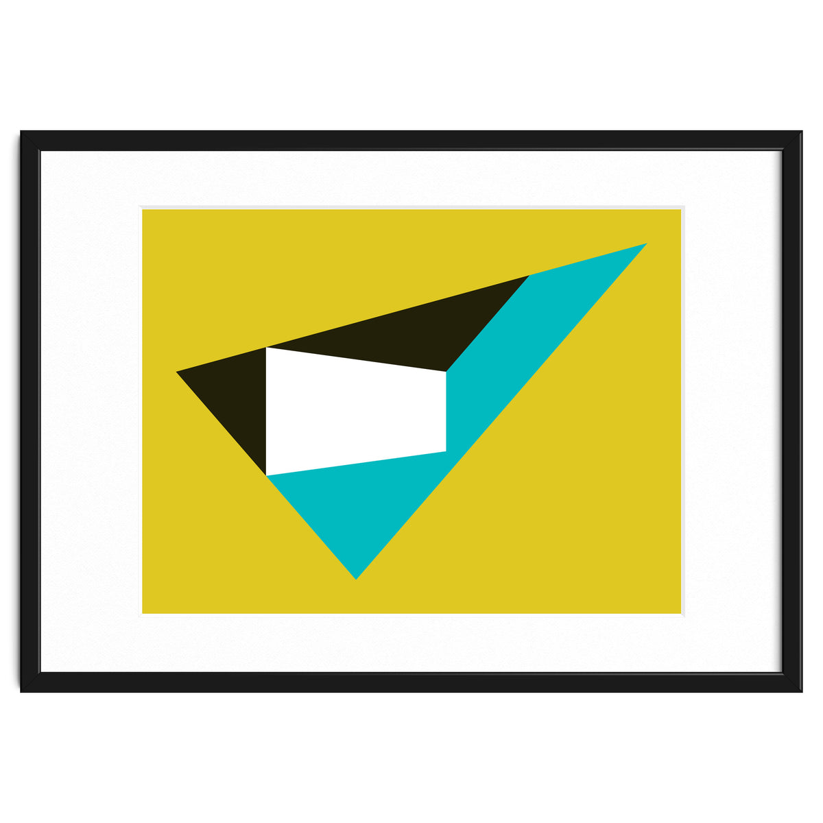 Geometric Shapes No. 39 - mustard & turquoise