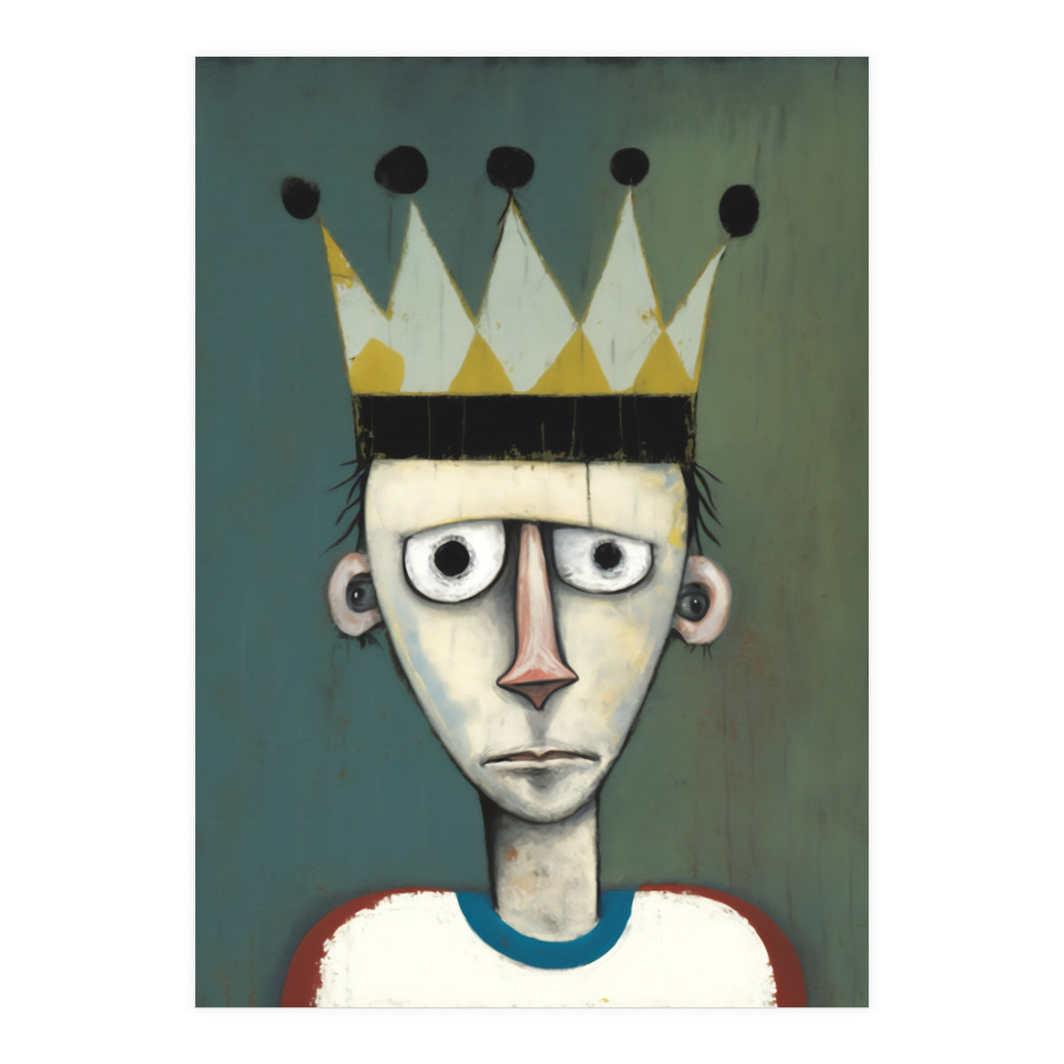 Footballer In A Crown (Print Only)