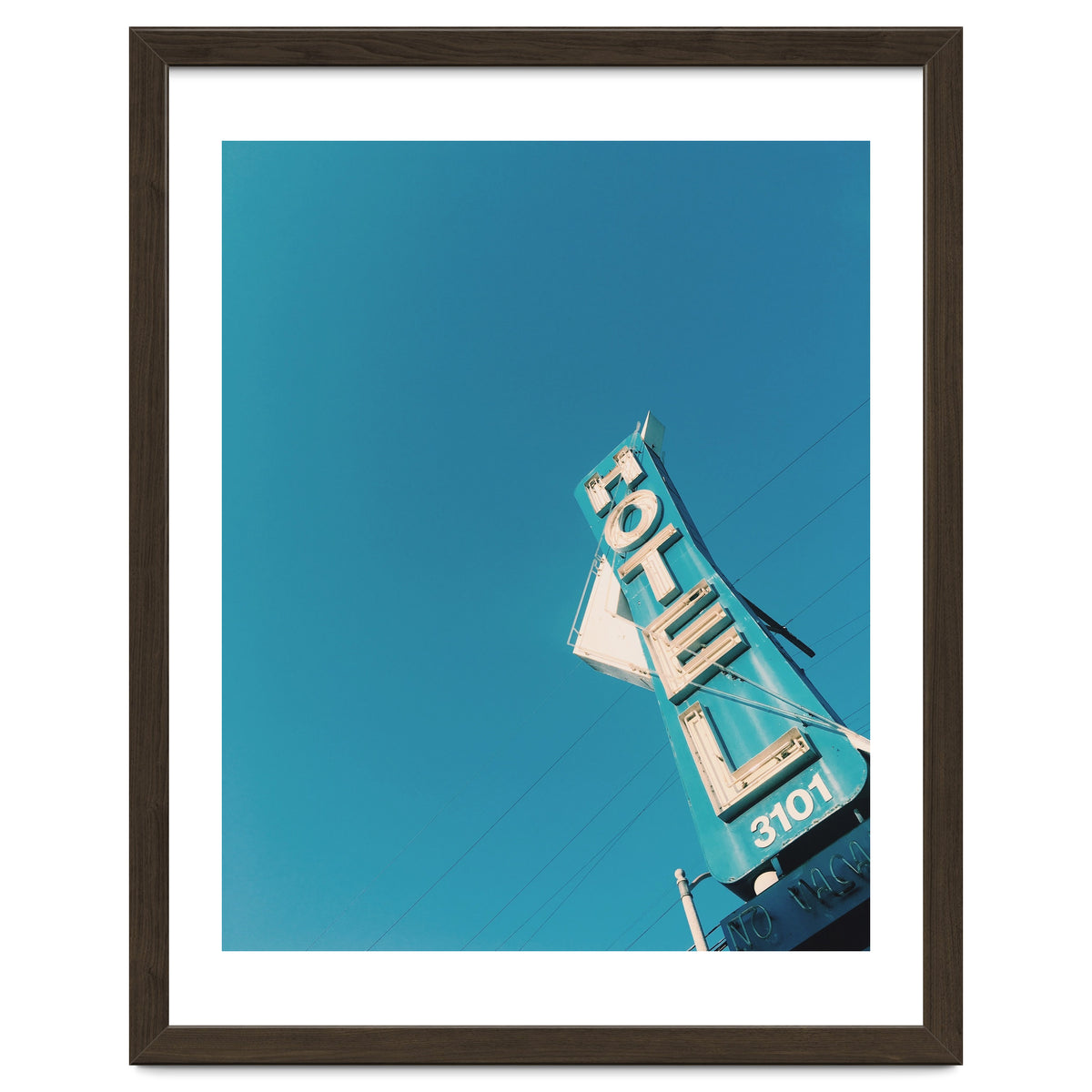 Hotel sign in California