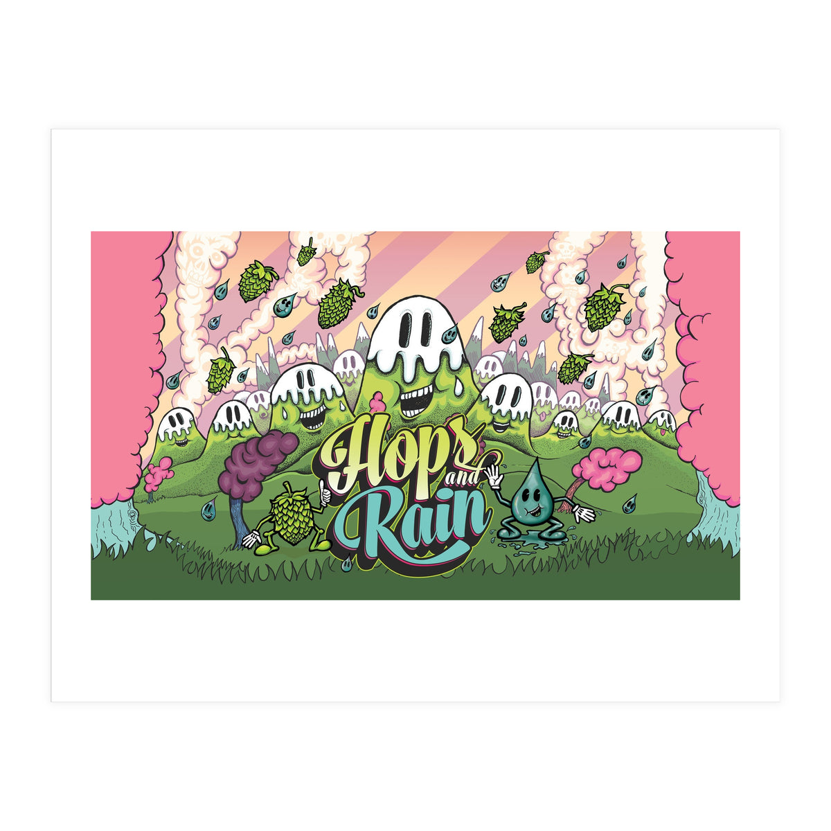 Hops & Rain Sour Beer (Print Only)