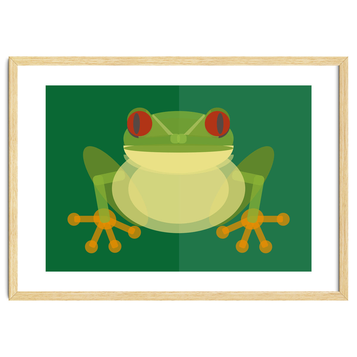 Mid Century Geometric Tree Frog