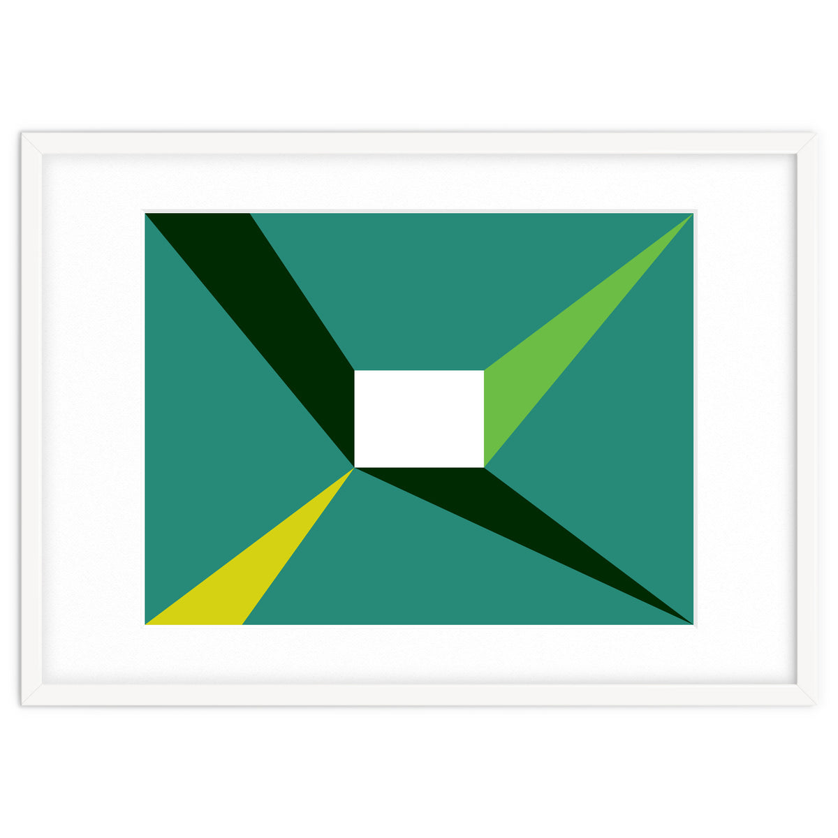 Geometric Shapes No. 27 - green, yellow & lime