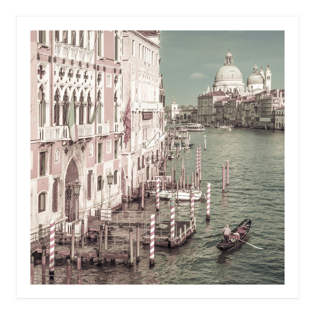 VENICE Canal Grande & Santa Maria della Salute | urban vintage style (Print Only)