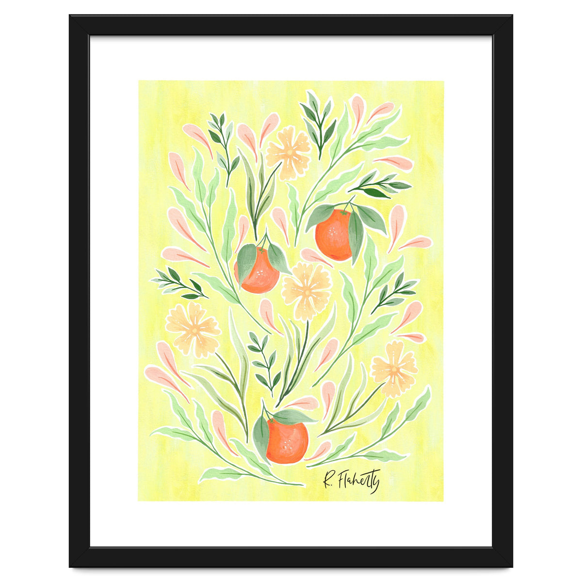 Wild Orange Floral | Yellow