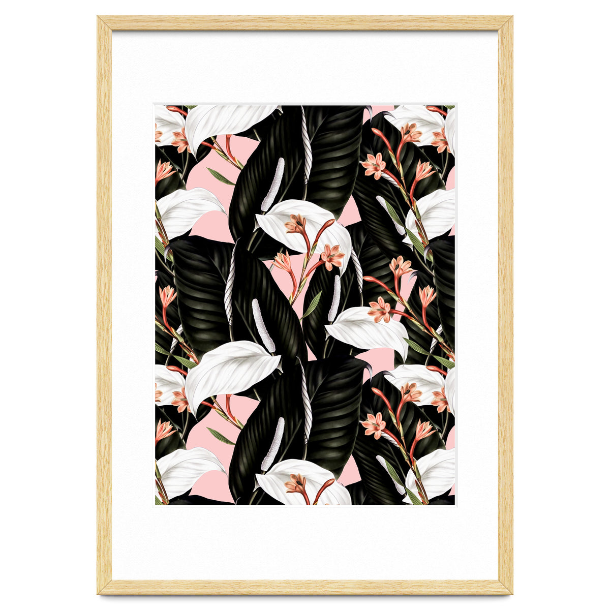 Flowery exotic botanical pink