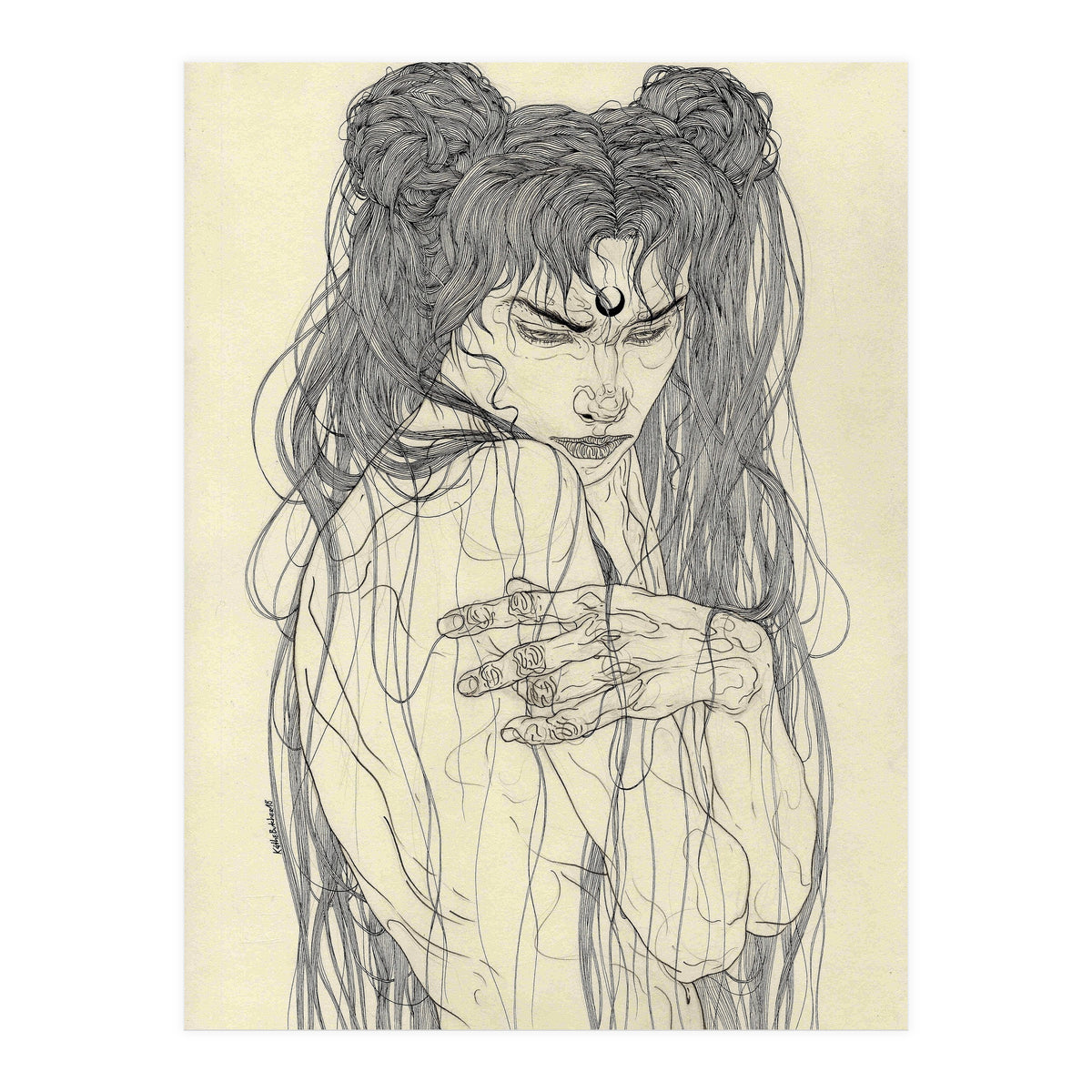 There is a dark moon rising inside of me (Print Only)