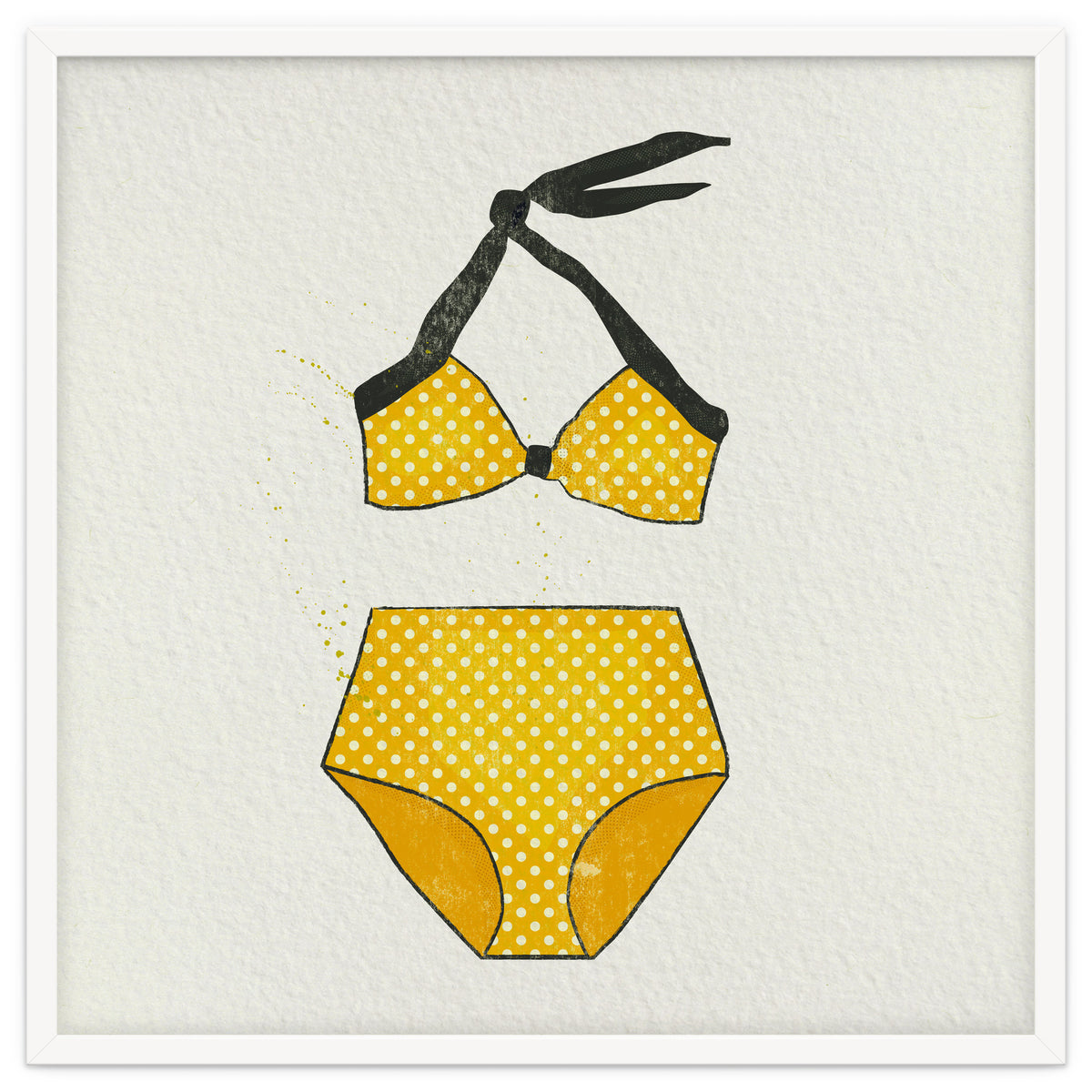 Yellow polka dot bikini