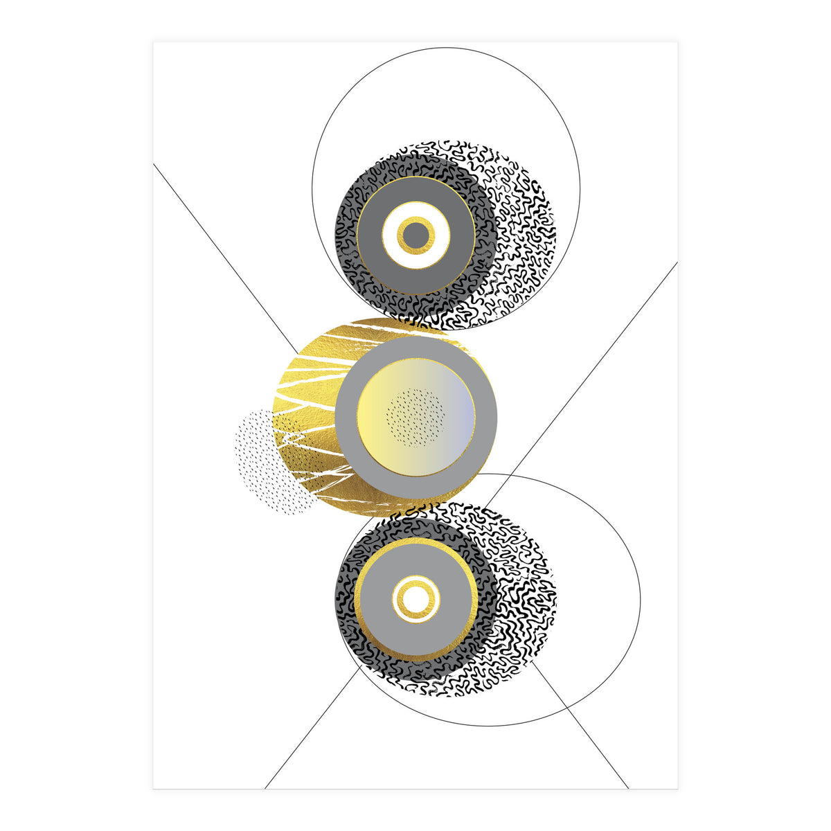 Posh Design No. 3 | gold (Print Only)