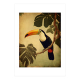 Toucan Vintage Jungle Painting (Print Only) thumbnail