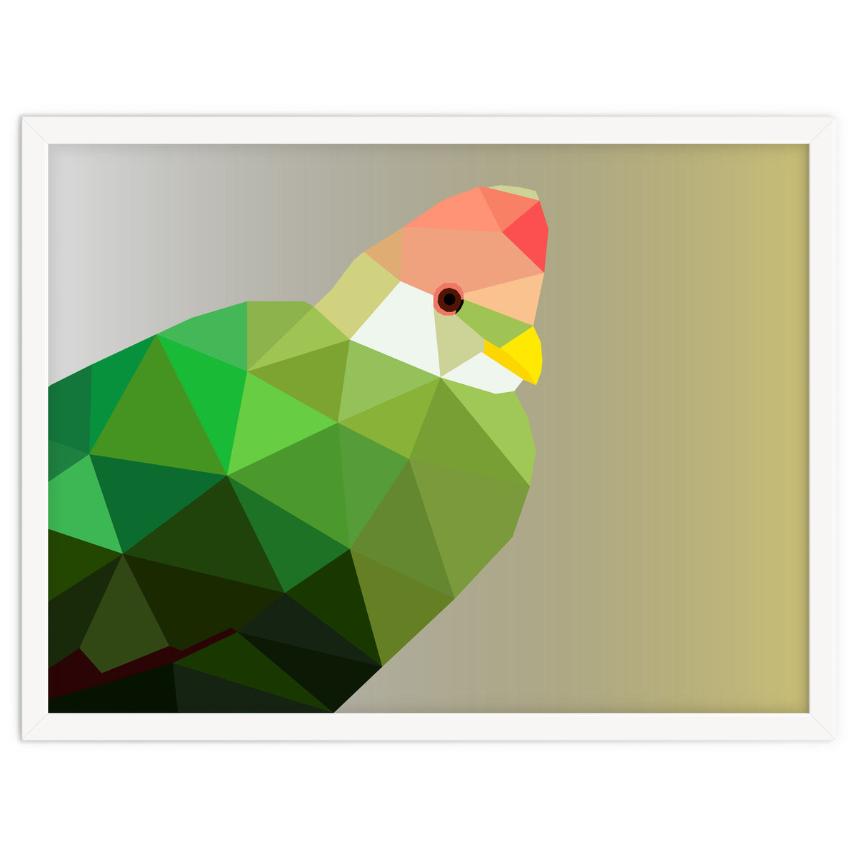 Red Crested Turaco Low Poly Art