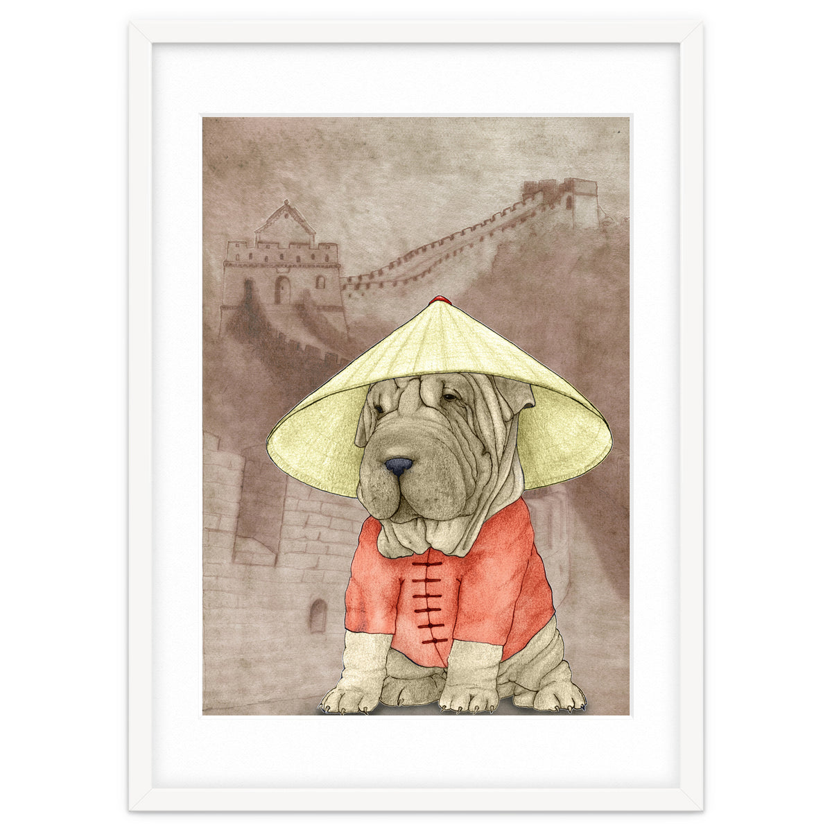 Sharpei With The Great Wall