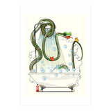 Snake in the Bath, Funny Bathroom Humour (Print Only) thumbnail