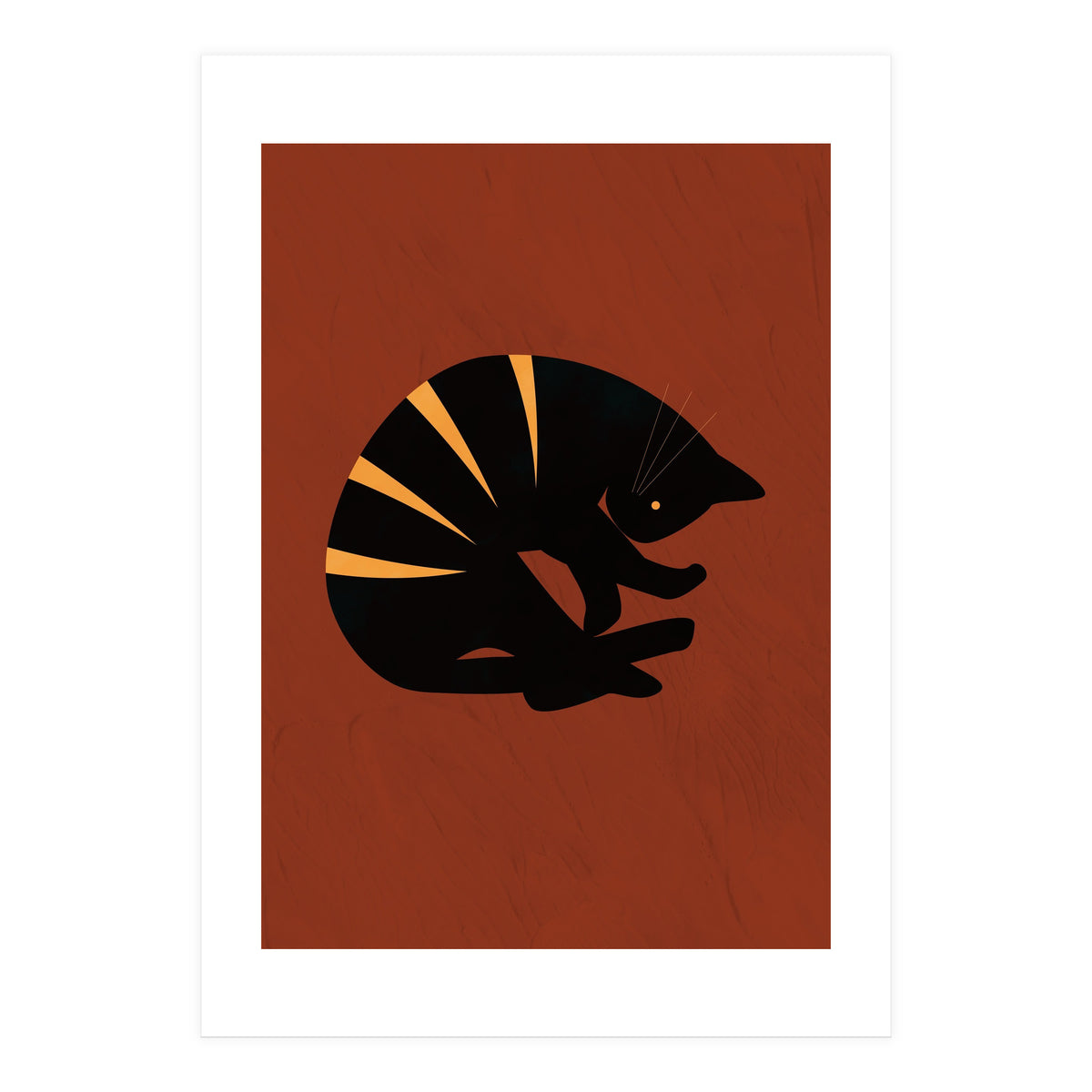 Black Cat Modern Terracotta (Print Only)