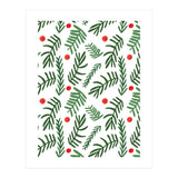 Pine Tree Branches With Christmas Berries Pattern (Print Only) thumbnail
