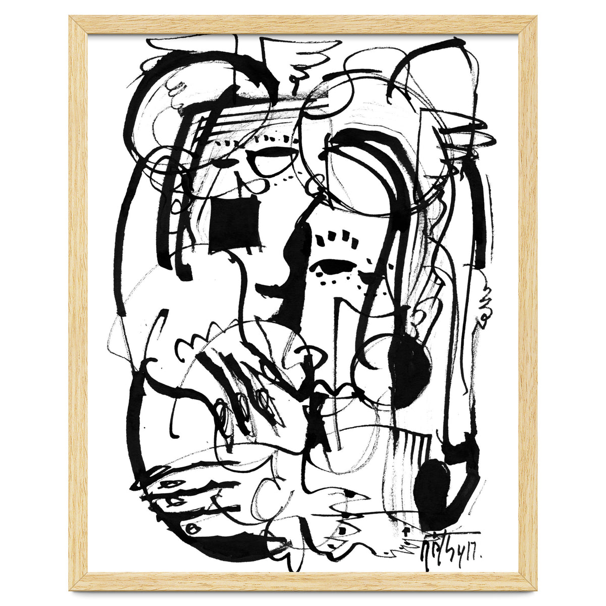 Two Shy Angels - b&w