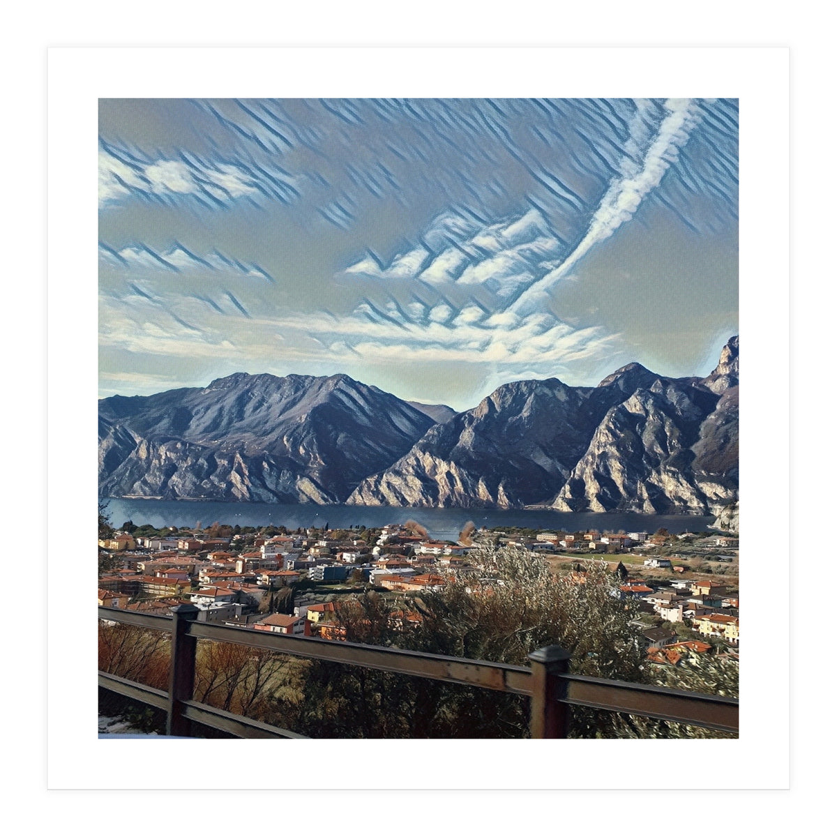 Side way to Lake Garda, Italy. (Print Only)