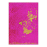 Yellow Butterflies on Pink (Print Only) thumbnail