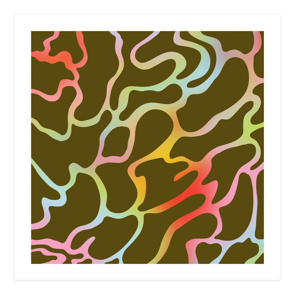 Colorful Wavy Lines Pattern \\ Multicolor Gradient (Print Only)