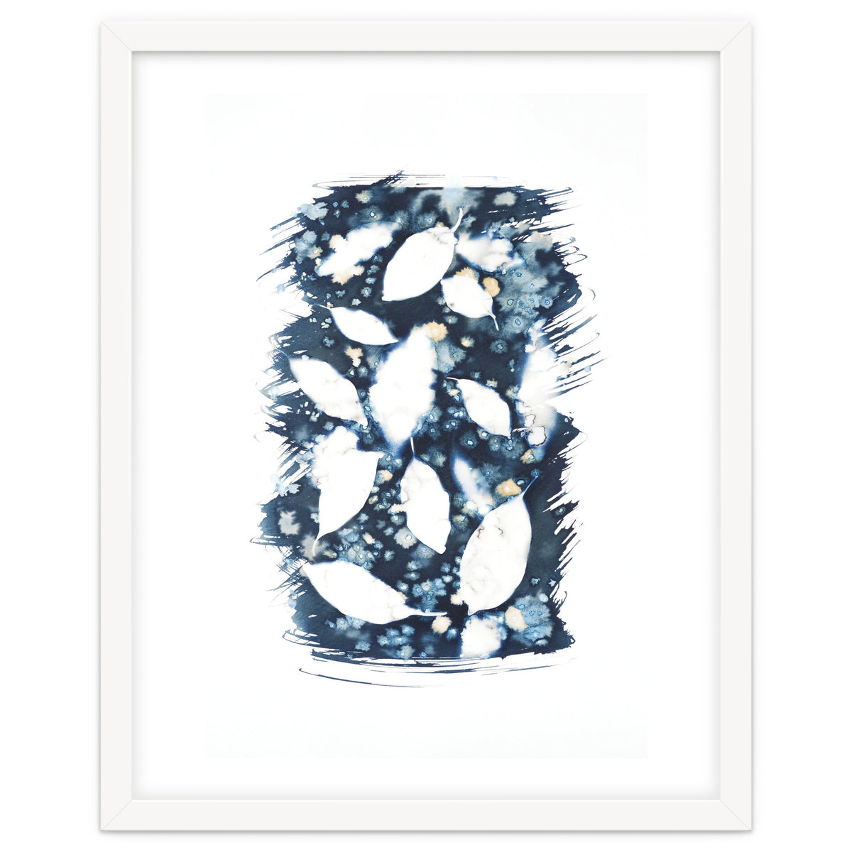 Indigo Blue Botanical Leaves No. 10