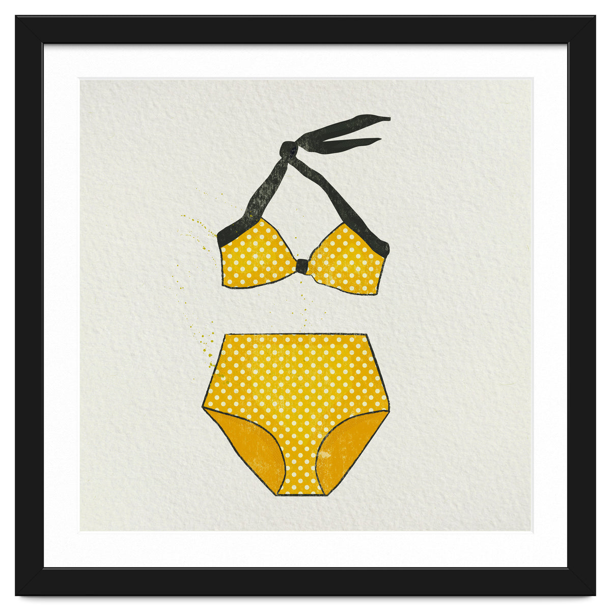 Yellow polka dot bikini