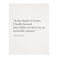 An Invincible Summer By Camus, White (Print Only)