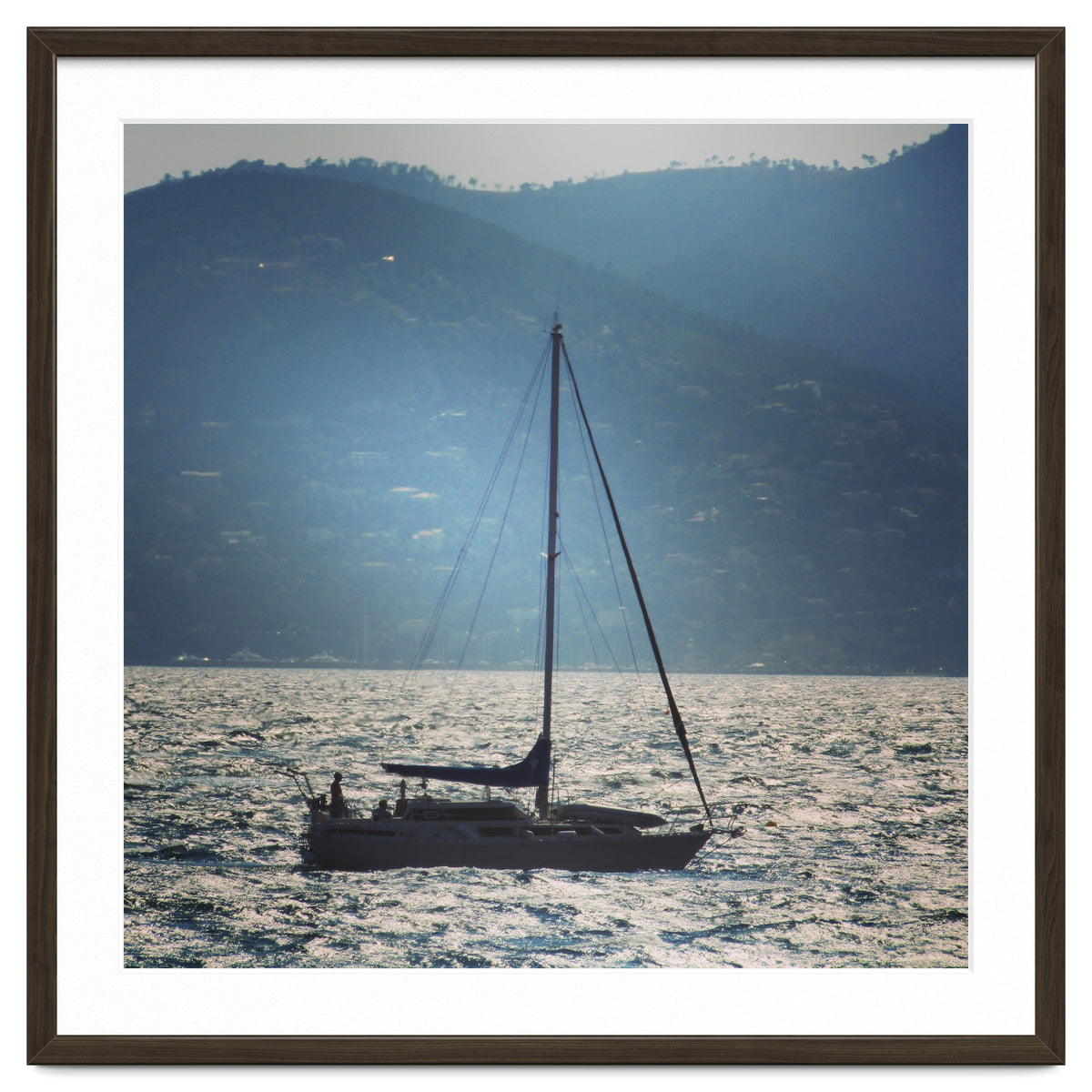 Sailing boat at sunset