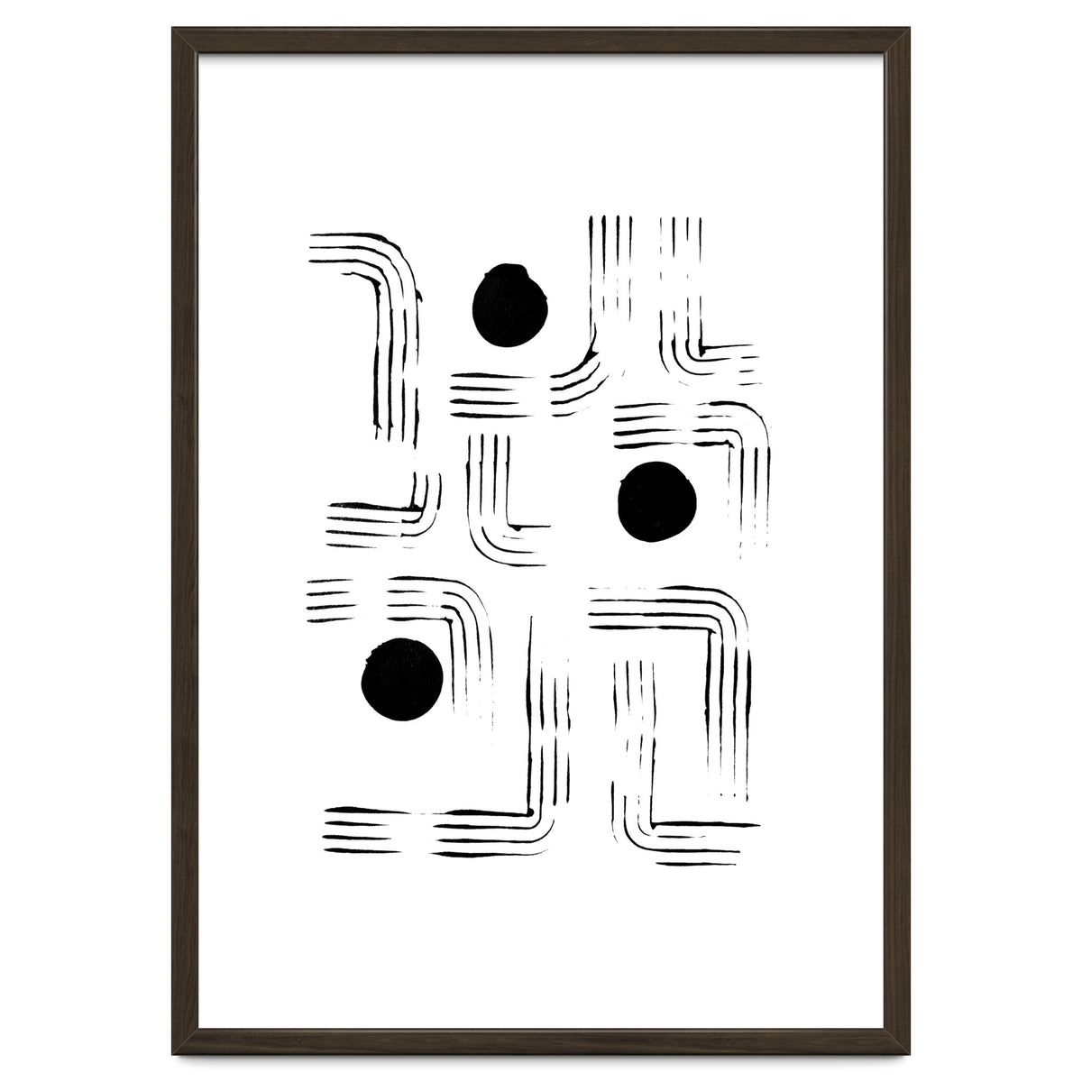 Mid-Century Modern Monochrome Print #1