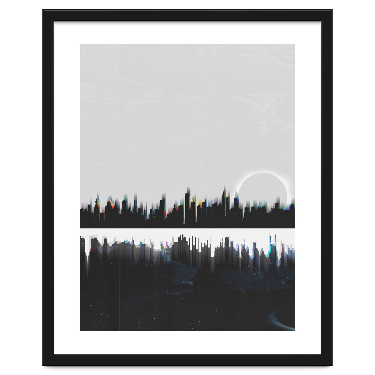 Black and white city