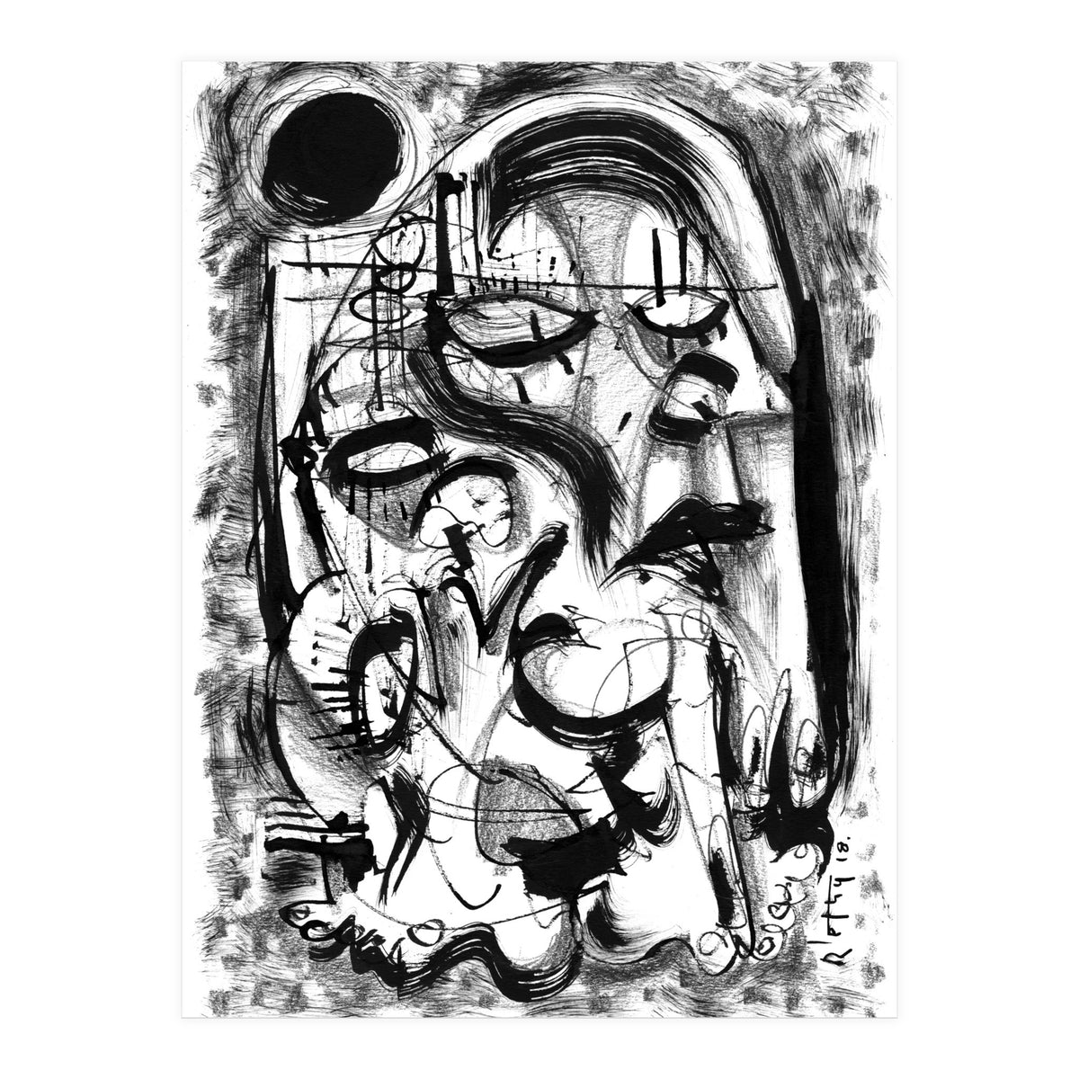 The Witch and Her Sons - b&w (Print Only)