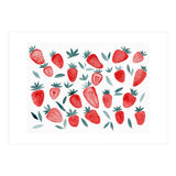 Strawberries - red and teal (Print Only) thumbnail