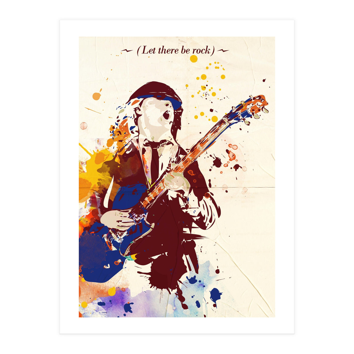 Angus Young pop art poster (Print Only)