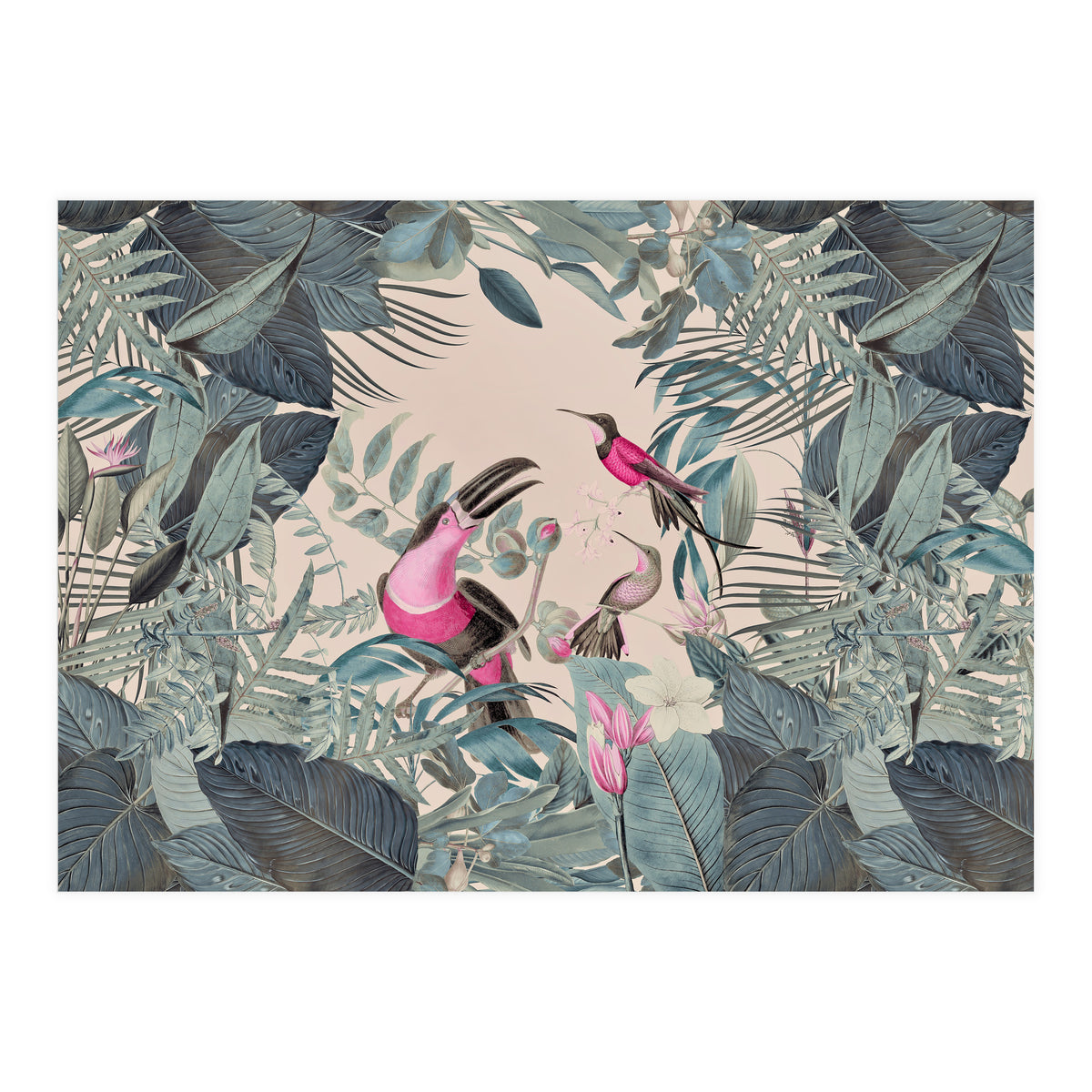 Green Jungle Toucans Color Look (Print Only)